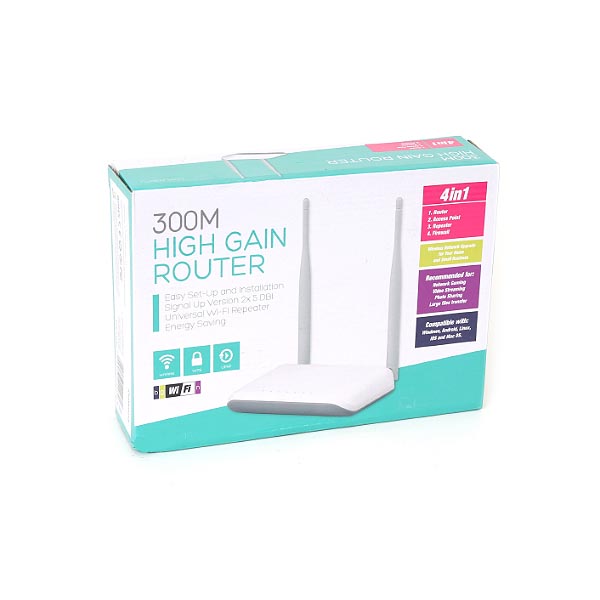 OMEGA Wifi Router300Mbps 802.11B/G/N 1xWAN 4xLAN | eLabstore.gr OMEGA Wifi Router300Mbps 802.11B/G/N 1xWAN 4xLAN - Image 2