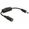 DELOCK Καλώδιο/Διακόπτης Τροφοδοσίας DC, 20cm, Black | Αξεσουάρ για Laptop | elabstore.gr
