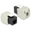DELOCK Keystone Module RJ45 female, Cat.6 UTP, μαύρο | Εξοπλισμός IT | elabstore.gr