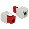 DELOCK Keystone Module RJ45 female, Cat.6 UTP, κόκκινο | Εξοπλισμός IT | elabstore.gr