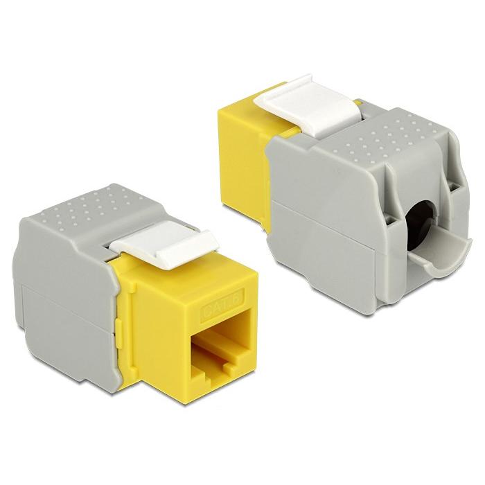 DELOCK Keystone Module RJ45 female, Cat.6 UTP, κίτρινο | eLabstore.gr DELOCK Keystone Module RJ45 female, Cat.6 UTP, κίτρινο | Εξοπλισμός IT | elabstore.gr