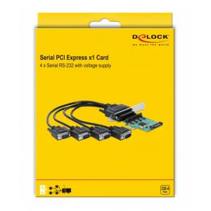 DELOCK PCI Express Card σε 4x Serial RS-232 DB9 89938 | eLabstore.gr