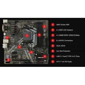 BIOSTAR Μητρική B450GT3, 4x DDR4, AM4, USB 3.1, mATX, HDMI, Ver. 6.0 | eLabstore.gr BIOSTAR Μητρική B450GT3, 4x DDR4, AM4, USB 3.1, mATX, HDMI, Ver. 6.0 | PC & Αναβάθμιση | elabstore.gr