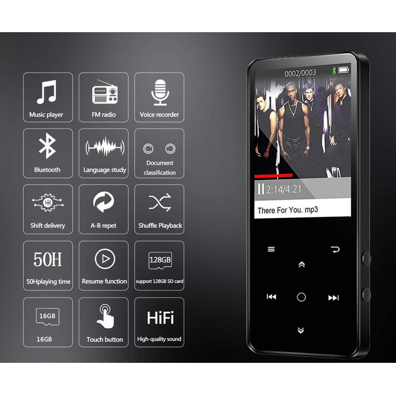 BENJIE Mp4 Player BJ-A12PLUS-K11, Bluetooth, 2.4" OLED, 8GB, μαύρο | eLabstore.gr BENJIE MP4 Player BJ-A12PLUS-K11, Bluetooth, 2.4" OLED, 8GB, μαύρο | Εικόνα & Ήχος | elabstore.gr
