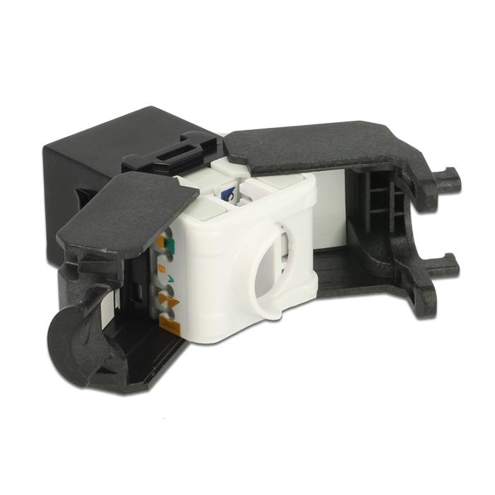 POWERTECH keystone module RJ45 female CAB-N150, Cat.6Α UTP 180°, μαύρο | eLabstore.gr POWERTECH keystone module RJ45 female CAB-N150, Cat.6Α UTP 180°, μαύρο | Εξοπλισμός IT | elabstore.gr