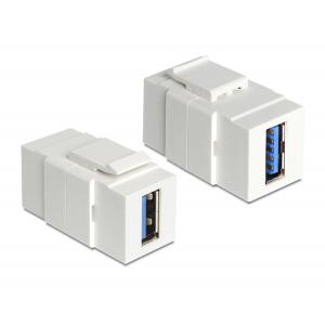 POWERTECH USB 3.0 adapter CAB-N152 για patch panel, λευκό | Εξοπλισμός IT | elabstore.gr