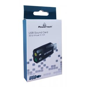 POWERTECH USB Κάρτα ήχου 5.1CH, με έξοδο μικρόφωνου και ακουστικού | PC & Αναβάθμιση | elabstore.gr