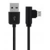 POWERTECH Καλώδιο USB 2.0 σε USB Micro 90°, Dual Easy USB, 2m, μαύρο | Αξεσουάρ κινητών | elabstore.gr