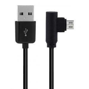 POWERTECH Καλώδιο USB 2.0 σε USB Micro 90°, Dual Easy USB, 2m, μαύρο | Αξεσουάρ κινητών | elabstore.gr