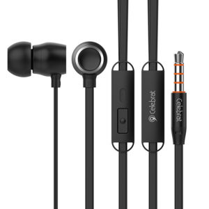 CELEBRAT earphones με μικρόφωνο G10, 10mm, 3.5mm, 1.2m, μαύρα | Αξεσουάρ κινητών | elabstore.gr