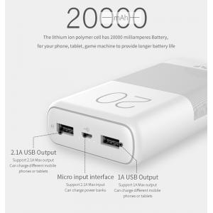 GOLF Power bank Candy G81 20000mAh, 2x output, 2.1A, λευκό | eLabstore.gr GOLF Power bank Candy G81 20000mAh, 2x output, 2.1A, λευκό | Αξεσουάρ κινητών | elabstore.gr