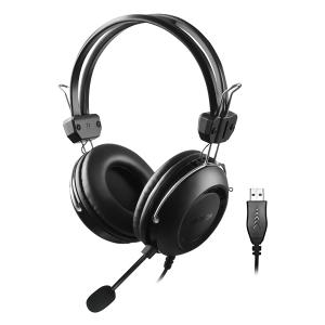 A4TECH Headset HU-35, USB, 40mm ακουστικά, 102 dB, μαύρα | Συνοδευτικά PC | elabstore.gr