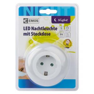 EMOS LED φωτιστικό νυκτός P3308, schuko, με αισθητήρα φωτός, λευκό | Φωτισμός | elabstore.gr