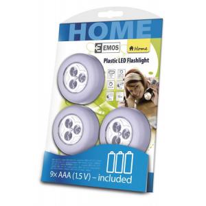 EMOS LED φωτιστικό P3819, 12lm, 15m, λευκό, 3τμχ | Φωτισμός | elabstore.gr