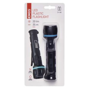 EMOS LED φακός P3861, 20lm, 35m, IP43, πλαστικός, μαύρος | Φωτισμός | elabstore.gr