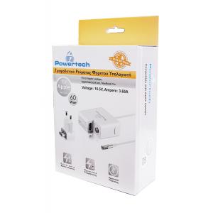 POWERTECH τροφοδοτικό laptop PT-288 για APPLE, 60W, 16.5V - 3.65A | Αξεσουάρ για Laptop | elabstore.gr