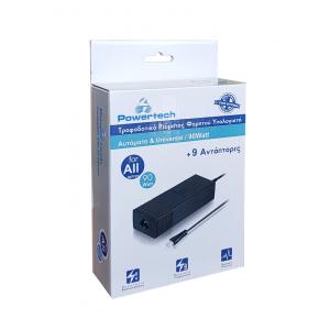 POWERTECH φορτιστής laptop PT-372, Universal, 90W, 9 Tips | Αξεσουάρ για Laptop | elabstore.gr