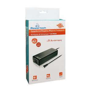 POWERTECH φορτιστής laptop PT-373, Universal, 120 watt, 9 tips | eLabstore.gr POWERTECH φορτιστής laptop PT-373, Universal, 120 watt, 9 tips | Αξεσουάρ για Laptop | elabstore.gr