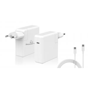 POWERTECH Φορτιστής laptop PT-704 για Apple, USB Type-C PD, 61W, λευκό | Αξεσουάρ για Laptop | elabstore.gr