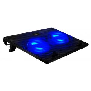 POWERTECH Βάση & ψύξη laptop PT-739 έως 17", 2x 120mm fan, LED, μαύρο | Αξεσουάρ για Laptop | elabstore.gr