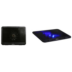 POWERTECH Βάση & ψύξη laptop PT-740 έως 15.6", 125mm fan, LED, μαύρο | Αξεσουάρ για Laptop | elabstore.gr