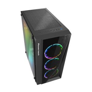 POWERTECH Gaming case PT-743, tempered glass, 4x 120mm fans (3x RGB) | PC & Αναβάθμιση | elabstore.gr
