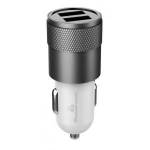 POWERTECH φορτιστής αυτοκινήτου PT-798, 2x USB, 2.1A, γκρι | Αξεσουάρ κινητών | elabstore.gr