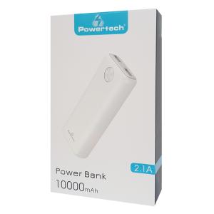 POWERTECH Power Bank PT-802 10000mAh, 2x USB Output, 2.1A, λευκό | Αξεσουάρ κινητών | elabstore.gr