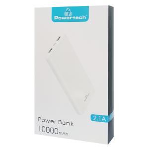 POWERTECH Power Bank PT-804 10000mAh, 2x USB Output, 2.1A, λευκό | Αξεσουάρ κινητών | elabstore.gr