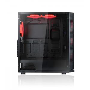 POWERTECH Gaming case PT-903, tempered glass, 4x Dual ring RGB fans | PC & Αναβάθμιση | elabstore.gr