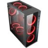 POWERTECH Gaming case PT-903, tempered glass, 4x Dual ring RGB fans | PC & Αναβάθμιση | elabstore.gr