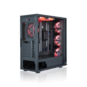 POWERTECH Gaming case PT-903, tempered glass, 4x Dual ring RGB fans | PC & Αναβάθμιση | elabstore.gr