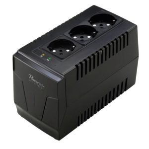 POWERTECH σταθεροποιητής ρεύματος PT-AVR-1500, 1500VA, 3x έξοδοι πρίζας | Τροφοδοσία Ρεύματος | elabstore.gr