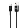 POWERTECH Καλώδιο USB σε USB-C eco round PTR-0081, copper, 1m, μαύρο | Αξεσουάρ κινητών | elabstore.gr
