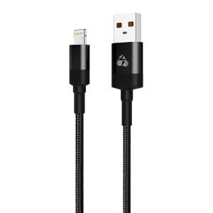 POWERTECH Καλώδιο USB σε Lightning eco round PTR-0082, copper, 1m, μαύρο | Αξεσουάρ κινητών | elabstore.gr