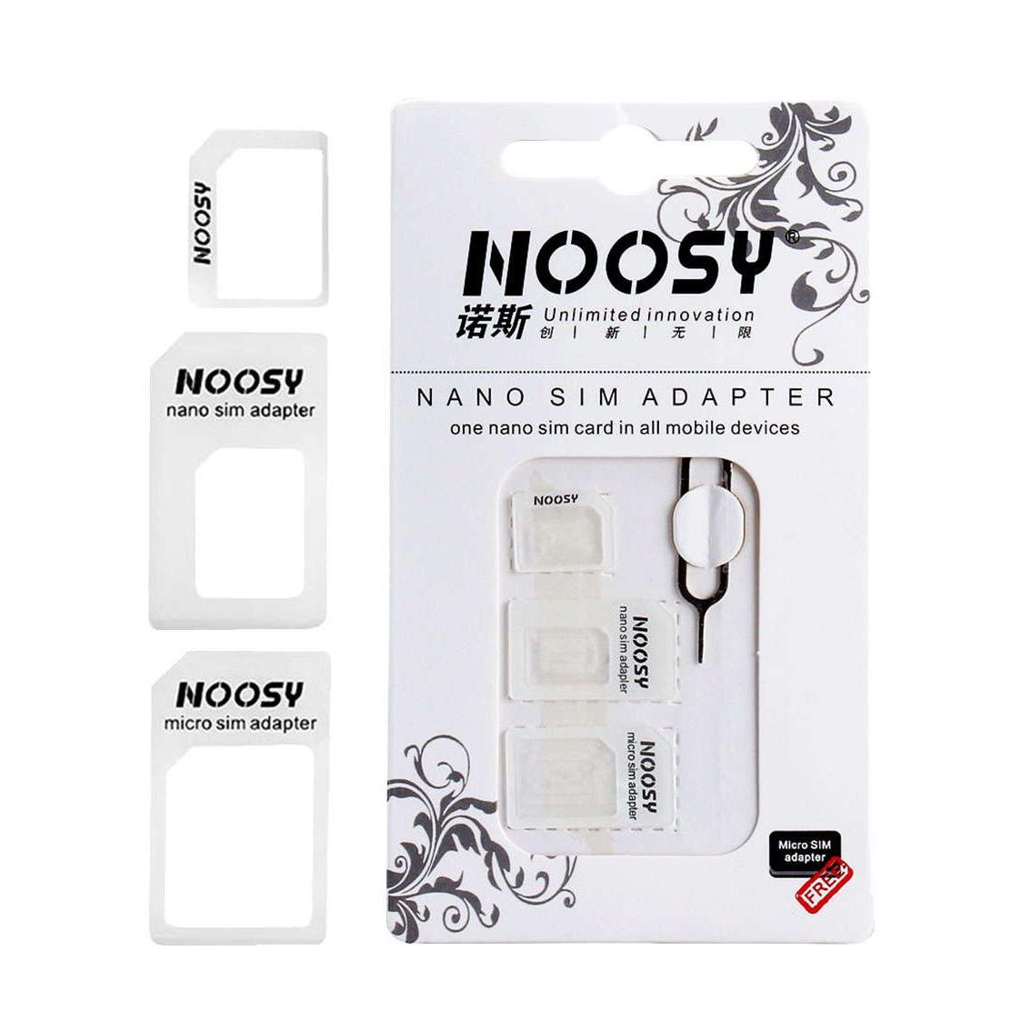 NOOSY Nano SIM & Micro SIM Adapter Set, λευκό | eLabstore.gr NOOSY Nano SIM & Micro SIM Adapter Set, λευκό | Αξεσουάρ κινητών | elabstore.gr