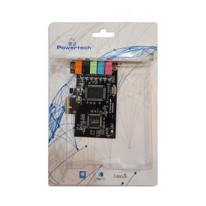 POWERTECH Κάρτα Επέκτασης PCI-e to 6 channel Audio, Chipset CM8738 | PC & Αναβάθμιση | elabstore.gr