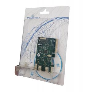 POWERTECH Κάρτα Επέκτασης PCI-e σε 2x USB 3.1 Type-C, Chipset ASM1142 | PC & Αναβάθμιση | elabstore.gr