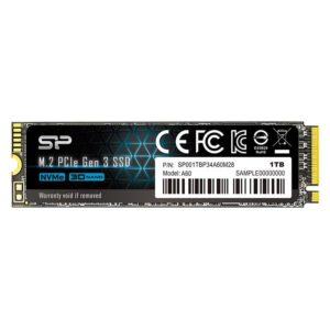 SILICON POWER SSD PCIe Gen3x4 P34A60 M.2 2280, 1TB, 2.200-1.600MB/s | PC & Αναβάθμιση | elabstore.gr
