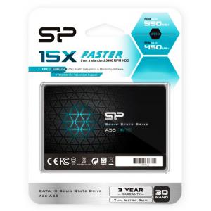 SILICON POWER SSD A55 1TB, 2.5", SATA III, 560-530MB/s 7mm, TLC | PC & Αναβάθμιση | elabstore.gr