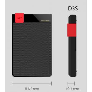 SILICON POWER Εξωτερικός HDD 1TB Diamond D30 D3S, USB 3.1, Black | PC & Αναβάθμιση | elabstore.gr