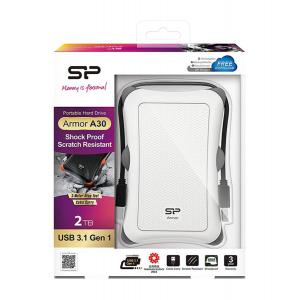 SILICON POWER εξωτερικός HDD 2TB Armor A30, USB 3.1, λευκός | PC & Αναβάθμιση | elabstore.gr