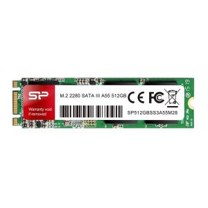 SILICON POWER SSD A55, 512GB, M.2 2280, SATA III, 560-530MB/s | PC & Αναβάθμιση | elabstore.gr