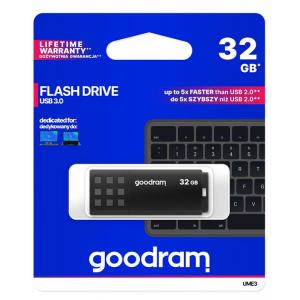 GOODRAM USB Flash Drive UME3 0320K0R11, 32GB, USB 3.0, μαύρο | Συνοδευτικά PC | elabstore.gr