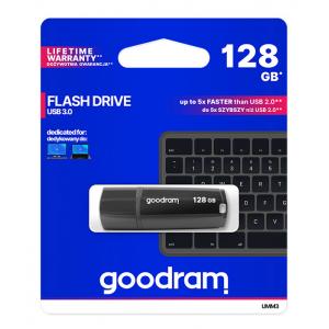 GOODRAM USB Flash Drive UMΜ3 1280K0R11, 128GB, USB 3.0, μαύρο | Συνοδευτικά PC | elabstore.gr
