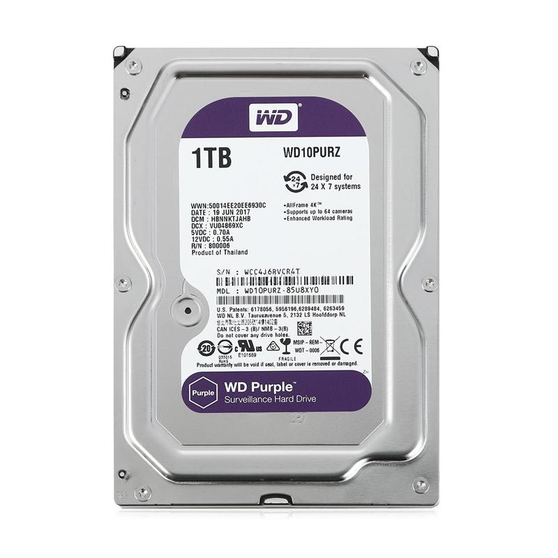 WD Purple Surveillance Σκληρός Δίσκος 3.5" 1TB, 64MB, 5400RPM, SATA III | eLabstore.gr WD Purple Surveillance Σκληρός Δίσκος 3.5" 1TB, 64MB, 5400RPM, SATA III | PC & Αναβάθμιση | elabstore.gr