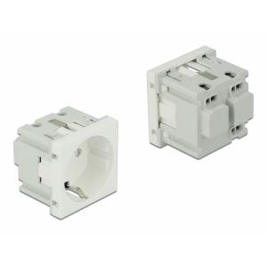 DELOCK module πρίζας ρεύματος Easy 45 81320, 45x45mm, 10τμχ | Τροφοδοσία Ρεύματος | elabstore.gr