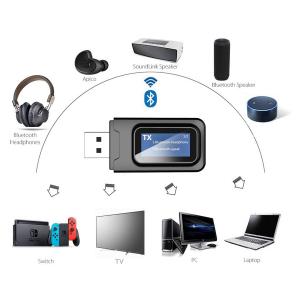 Wireless receiver & transmitter με οθόνη BT-005, bluetooth 5.0 EDR | Δικτυακά | elabstore.gr