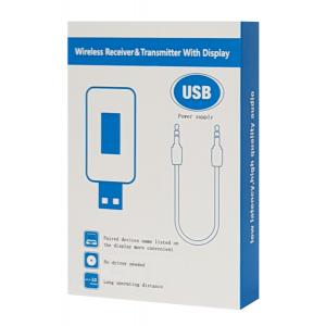 Wireless receiver & transmitter με οθόνη BT-005, bluetooth 5.0 EDR | eLabstore.gr