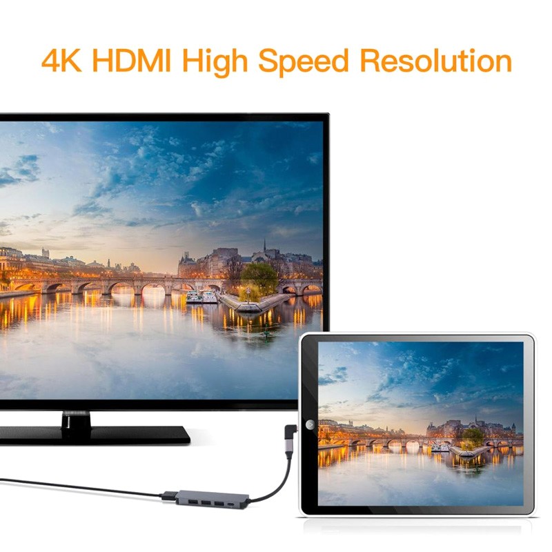 USB Type-C HUB CAB-UC045, 3x USB 3.0, USB-C PD, HDMI 4K | eLabstore.gr USB Type-C HUB CAB-UC045, 3x USB 3.0, USB-C PD, HDMI 4K | Συνοδευτικά PC | elabstore.gr